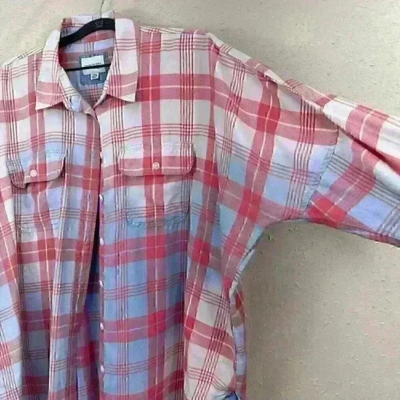 American Eagle Women Oversized Button-Up Beach Shirt M TC1 - Picture 5 of 7